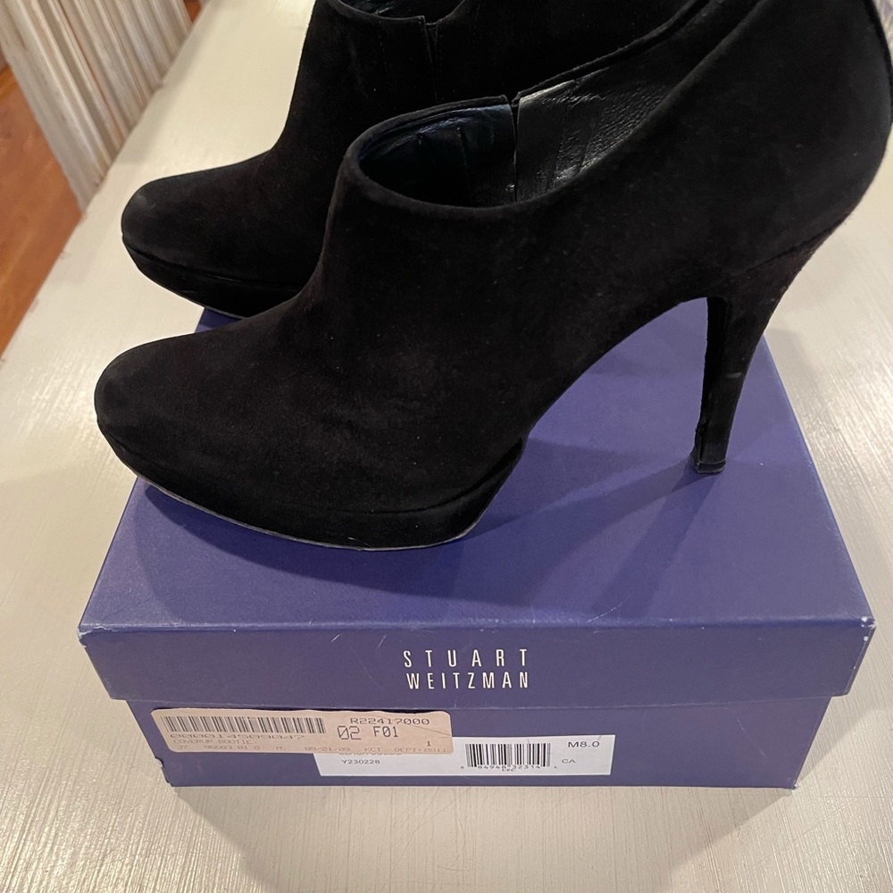 Stuart Weitzman Suede Platform Shoe Boot - image 1